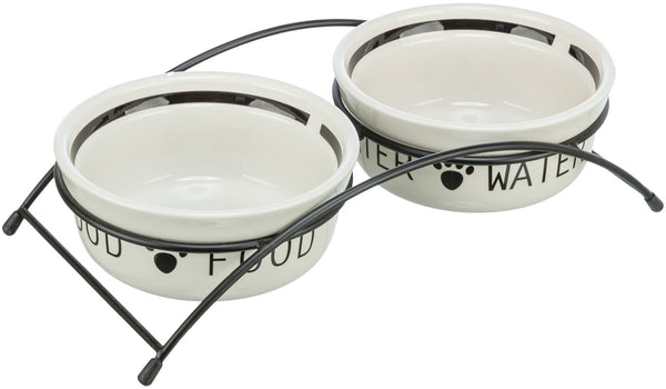 "Eat on Feet" bowl set with stand