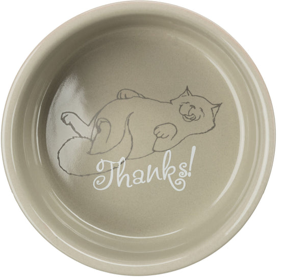 Ceramic bowl, cat, Thanks for Service, 0.3L