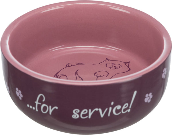 Ceramic bowl, cat, Thanks for Service, 0.3L