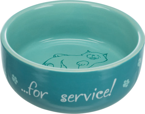 Ceramic bowl, cat, Thanks for Service, 0.3L