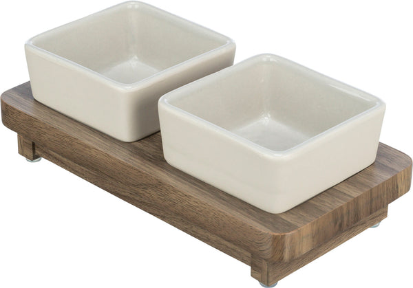 CityStyle bowl set, ceramic/MDF