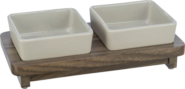 CityStyle bowl set, ceramic/MDF