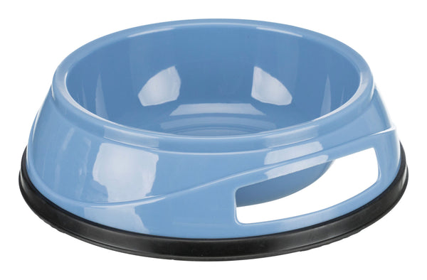 Plastic bowl, rubber ring, various colours