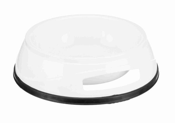 Plastic bowl, rubber ring, various colours