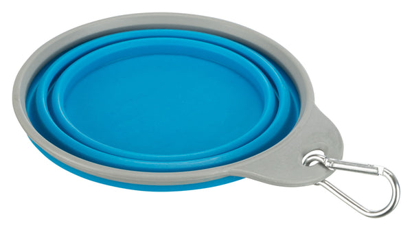 Silicone travel bowl, fixed rim