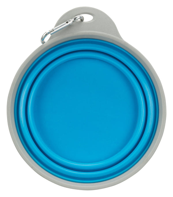 Silicone travel bowl, fixed rim