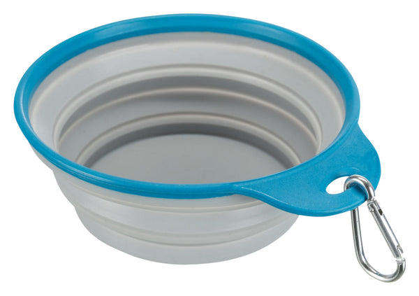 Silicone travel bowl, fixed rim