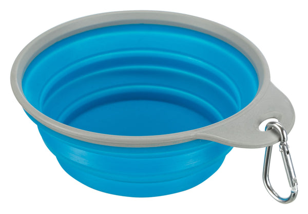 Silicone travel bowl, fixed rim