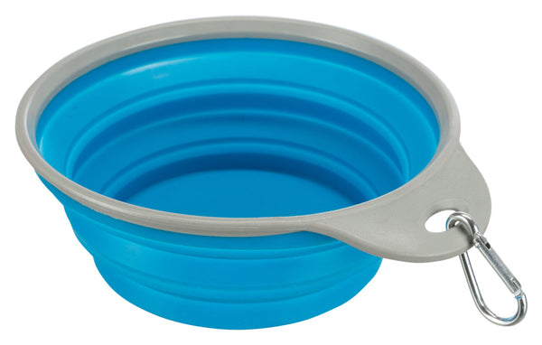 Silicone travel bowl, fixed rim