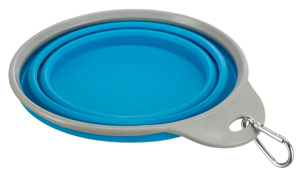 Silicone travel bowl, fixed rim