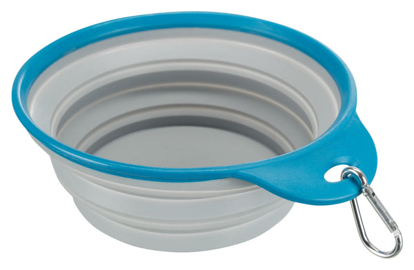 Silicone travel bowl, fixed rim