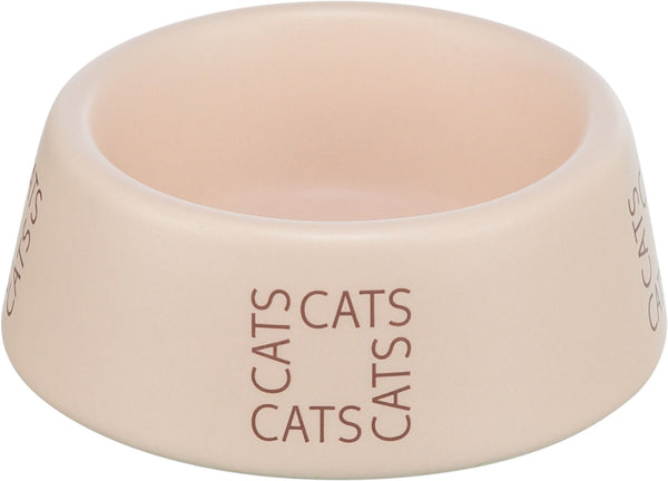 Cats ceramic bowl, 0.15 l/ø 12cm, pink