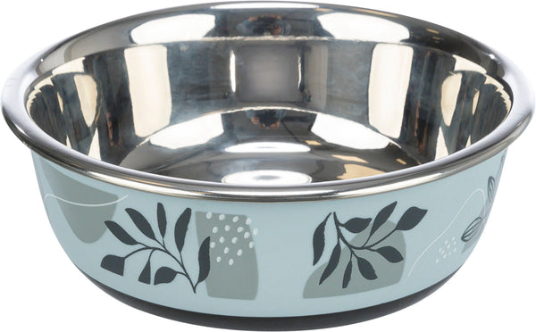 Bowl, stainless steel/plastic/rubber, blue/grey