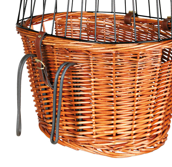 Bicycle basket with grid