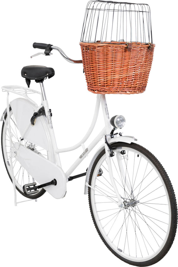 Bicycle basket with grid