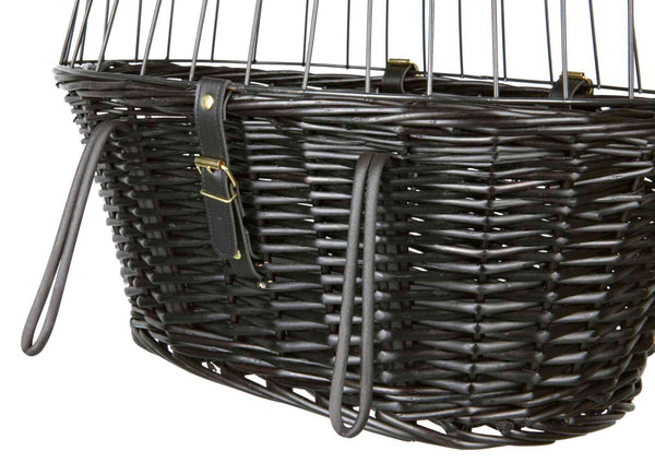 Panier à vélo avec grille, 50x41x35cm,noir