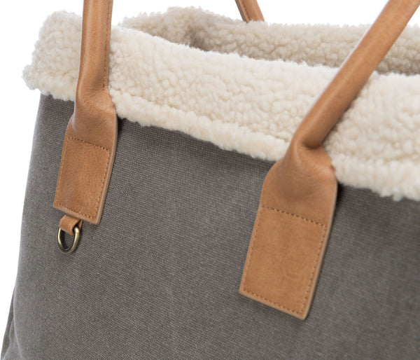 Sac Rachel, 25×30×40cm, gris/marron clair