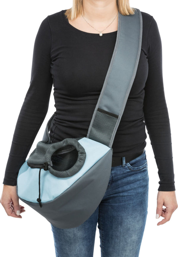 Sling-Vordertasche, hellgrau/hellblau