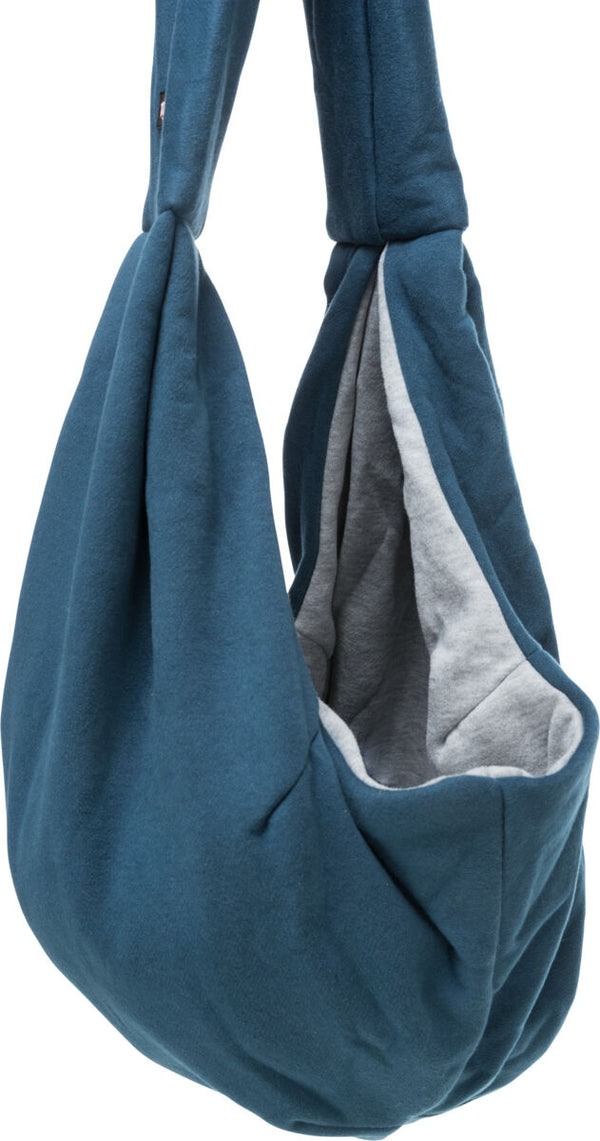 Sac frontal Soft, 22×20×60cm, bleu/gris clair