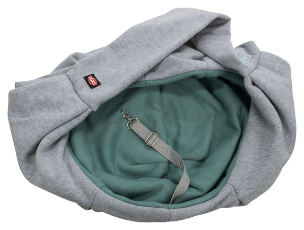 Sac frontal Junior, 22×20×60cm, gris clair/mint