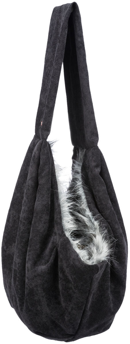 Sac frontal Soft, 22×20×60cm, noir/gris