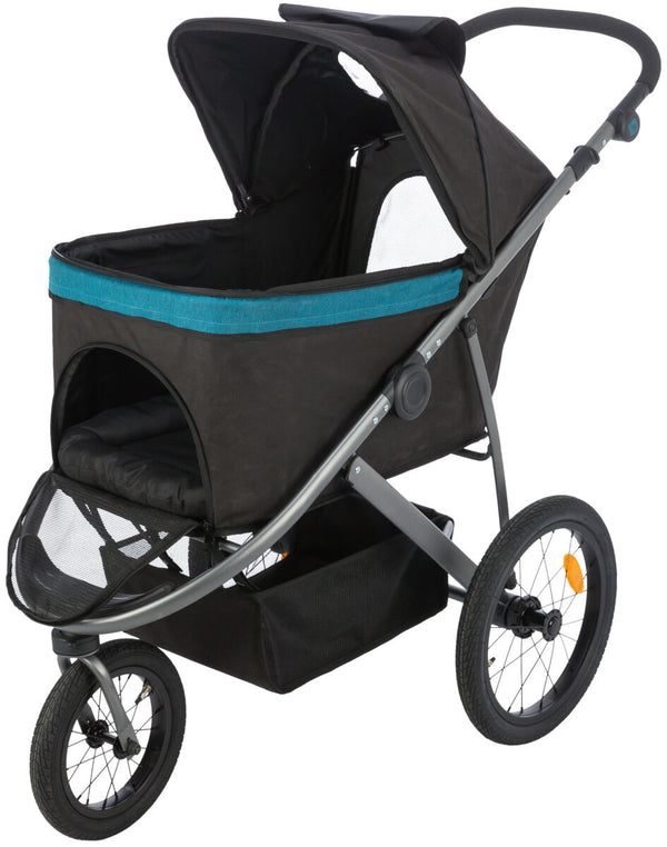 Stroller, 60×112×120cm, 12.5 kg, black/petrol