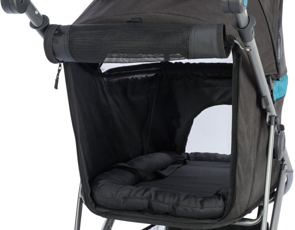 Stroller, 60×112×120cm, 12.5 kg, black/petrol