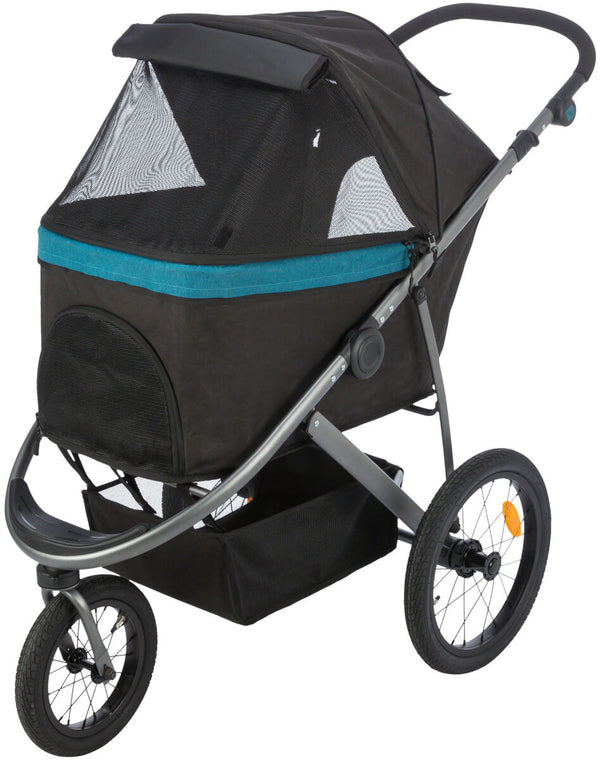 Kinderwagen, 60×112×120cm, 12,5 kg, Schwarz/Petroleum