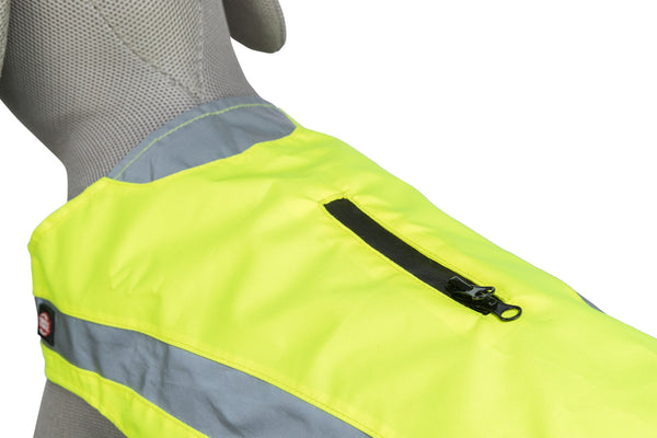 Safety vest, reflective, yellow