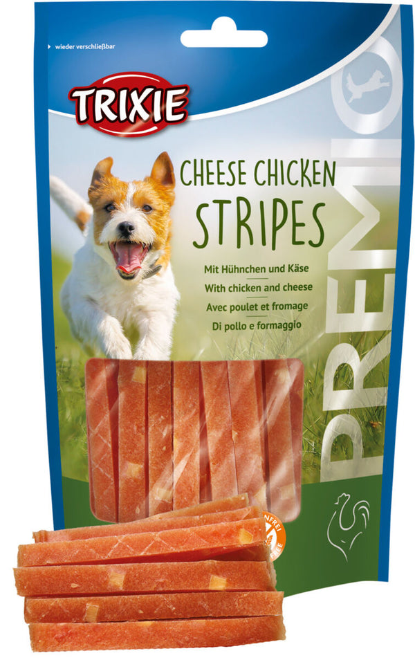 Premio Chicken Cheese Stripes, 100g.