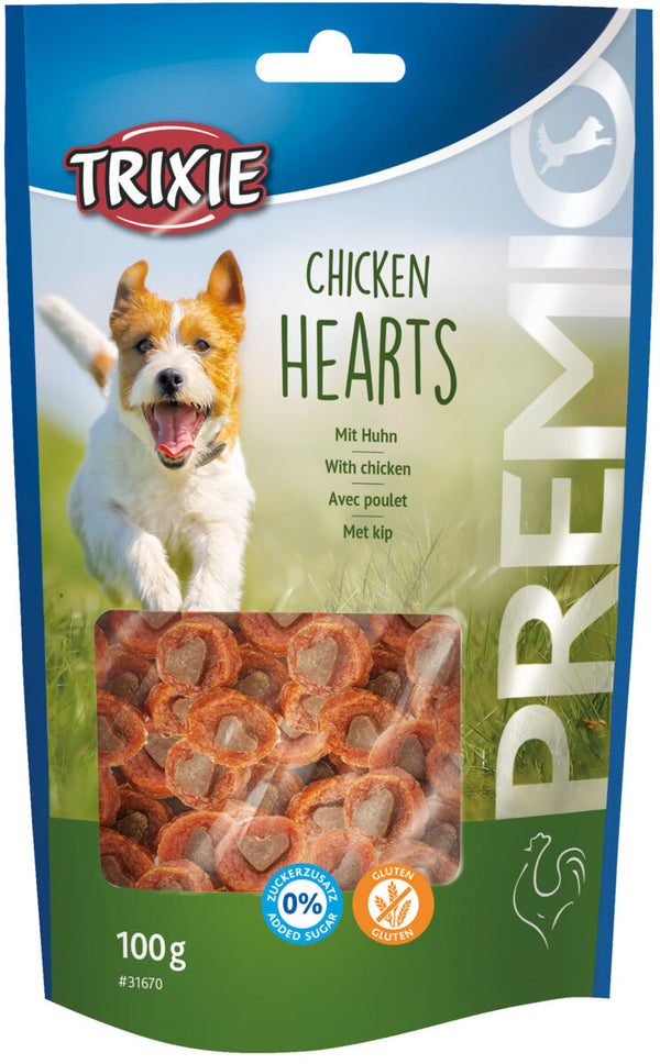 PREMIO Chicken Hearts with chicken, 100 g