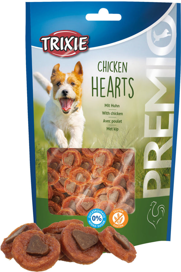 PREMIO Chicken Hearts with chicken, 100 g