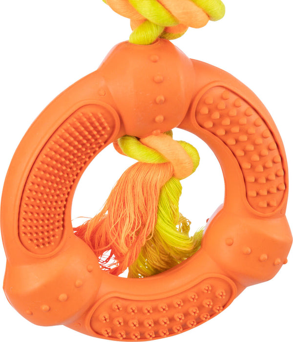 Denta Fun Ring am Seil, Naturkautschuk, ø12cm/41cm