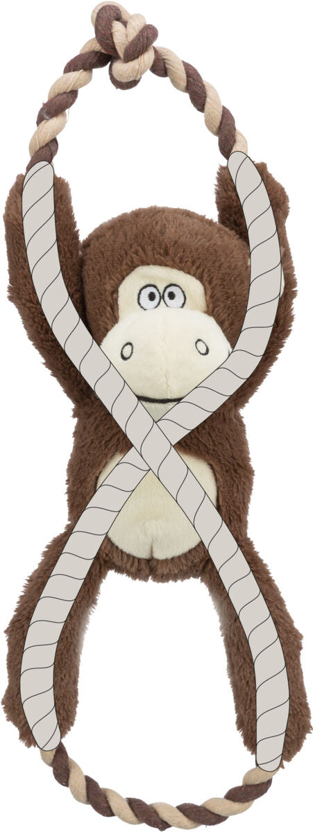 Singe, peluche/caoutchouc, 40cm