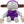 Monstre, peluche, 32cm, violet