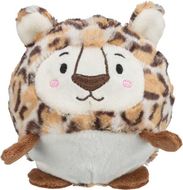 Leopard ball, plush/rubber, 13cm