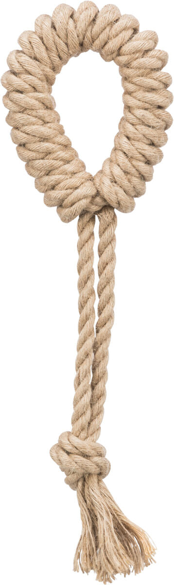 Play rope with ring, hemp/cotton