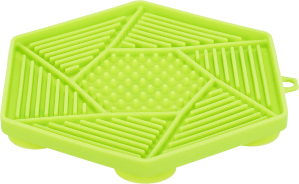 Lick'n'Snack Mat with Suction Cups, Silicone, 17cm, Green