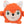 Fox, round, plush, 11cm