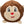 Monkey, round, plush, 11cm