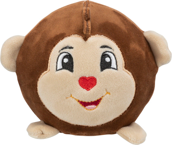 Monkey, round, plush, 11cm