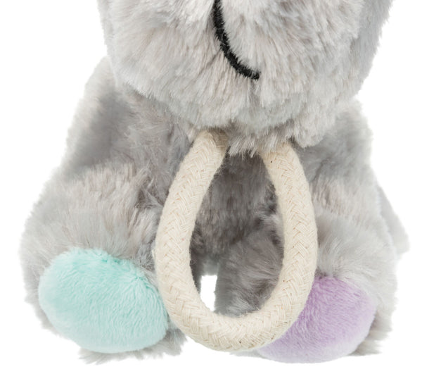 Junior dog with rope, plush, 24cm