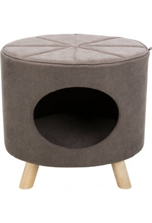 Marcy cuddle cave with wooden legs, 50×47×38cm, taupe