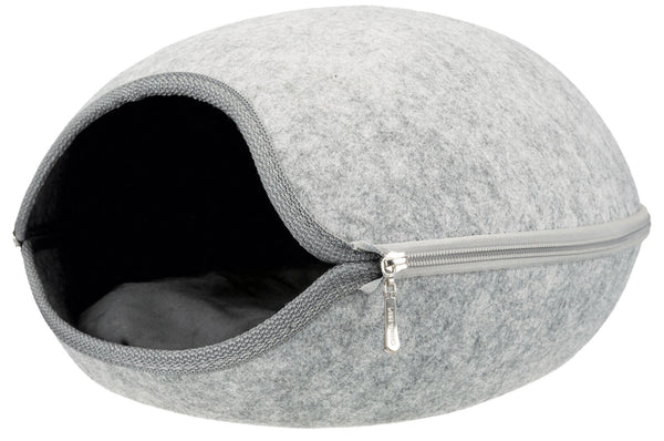 Luna cuddle cave, felt, light grey