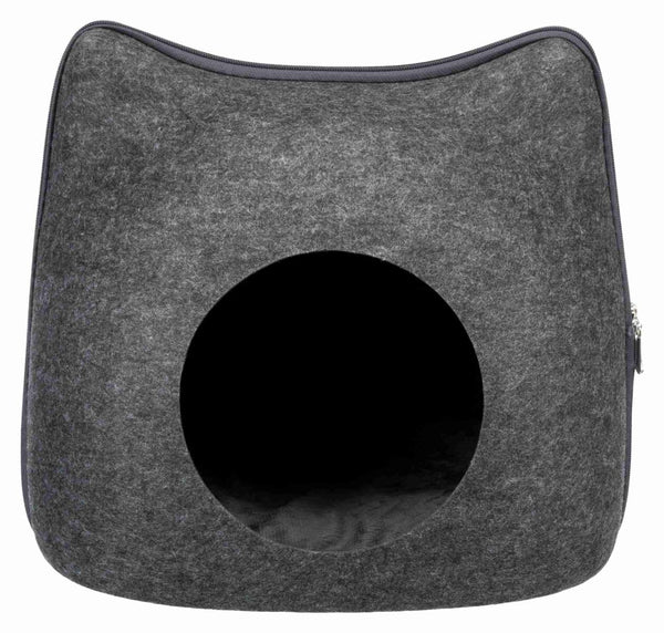 Cat cuddle cave, felt, 38×35×37cm, light grey