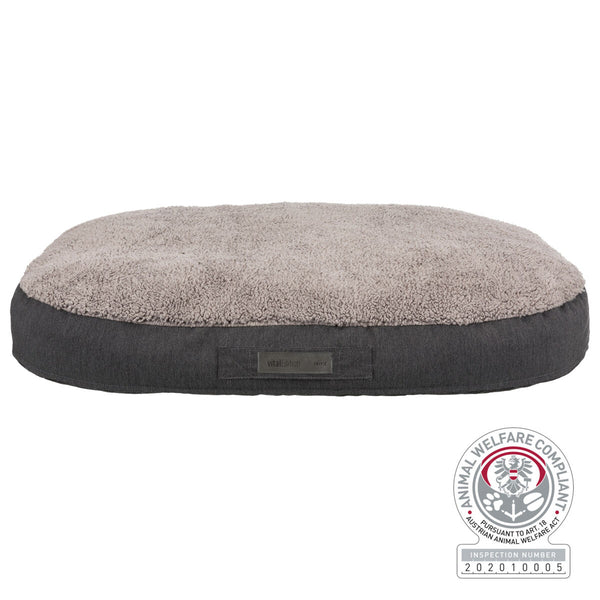 Vital coussin Bendson rond, gris foncé/gris clair