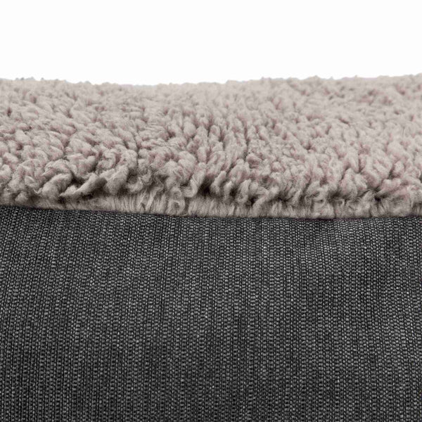 Vital coussin Bendson rond, gris foncé/gris clair