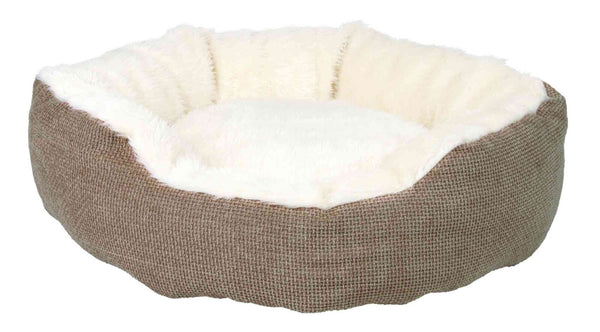 Cozy bed "Yuma", brown/wool