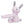 Junior set de doudou couverture/lapin, peluche, 75×50cm, gris/lilas