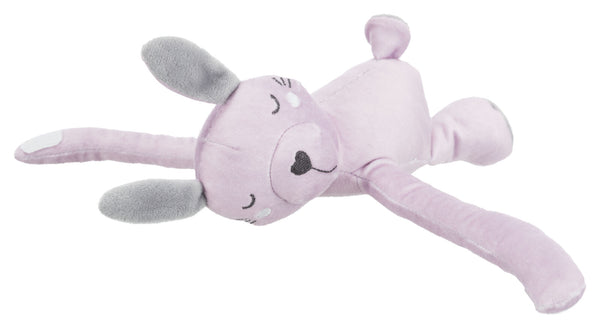 Junior set de doudou couverture/lapin, peluche, 75×50cm, gris/lilas